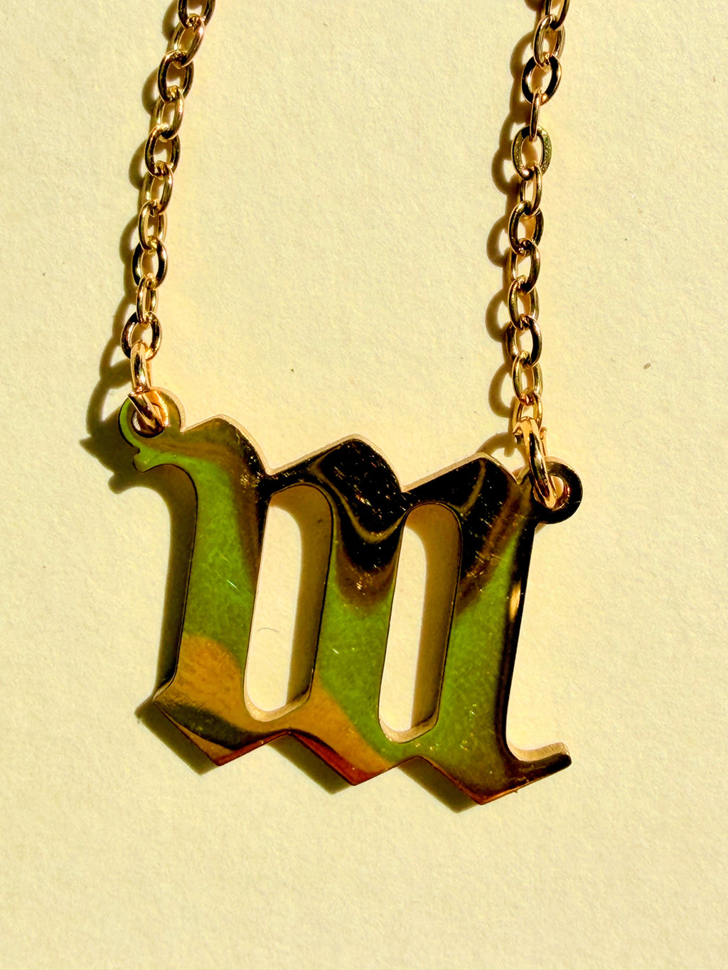 111 Angel Number Gold Placed Necklace