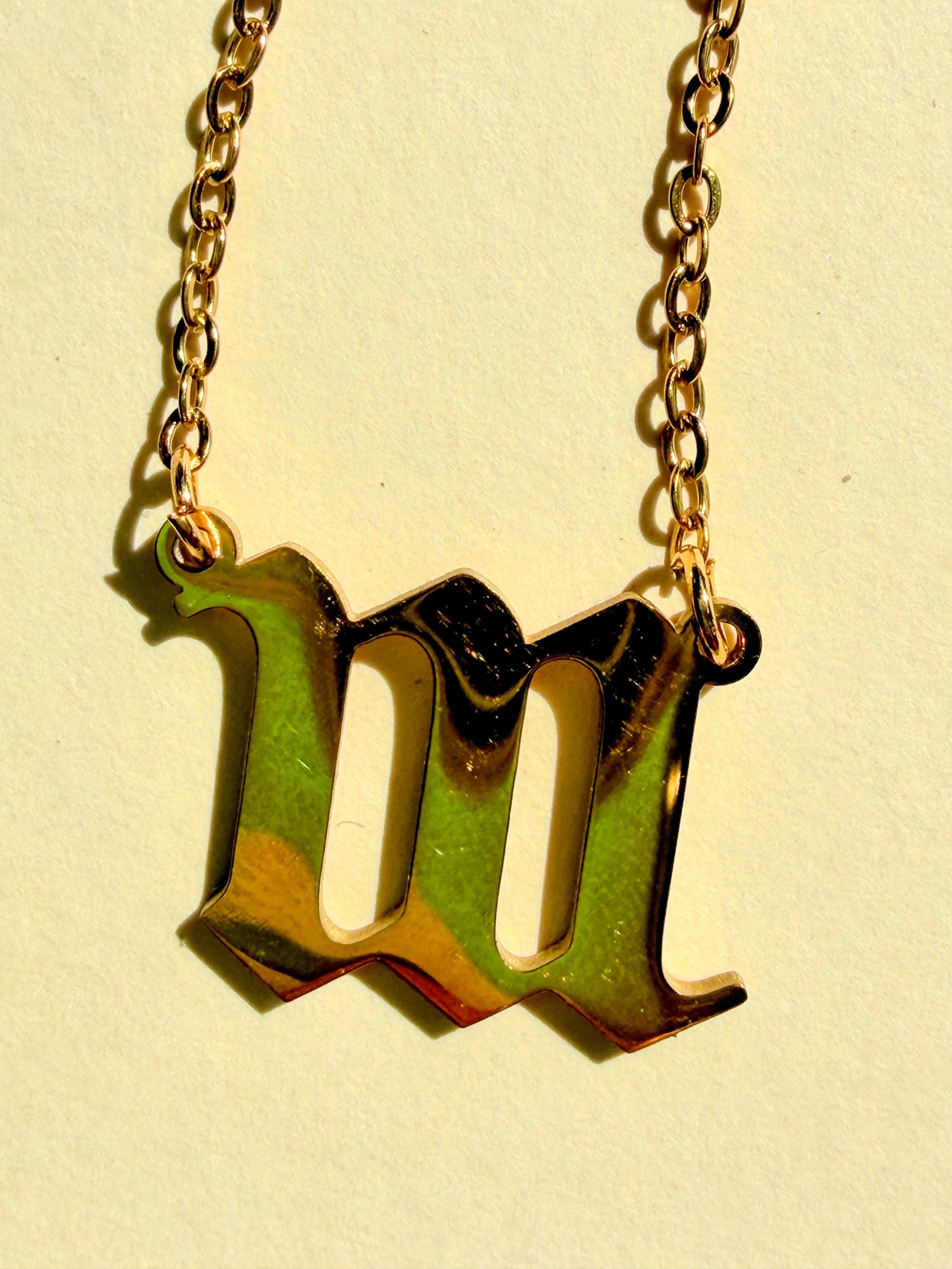 111 Angel Number Gold Placed Necklace