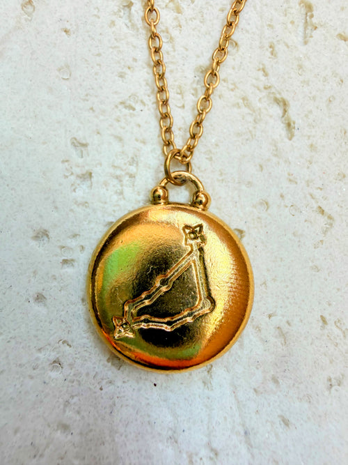 Capricorn Gold Plated Necklace