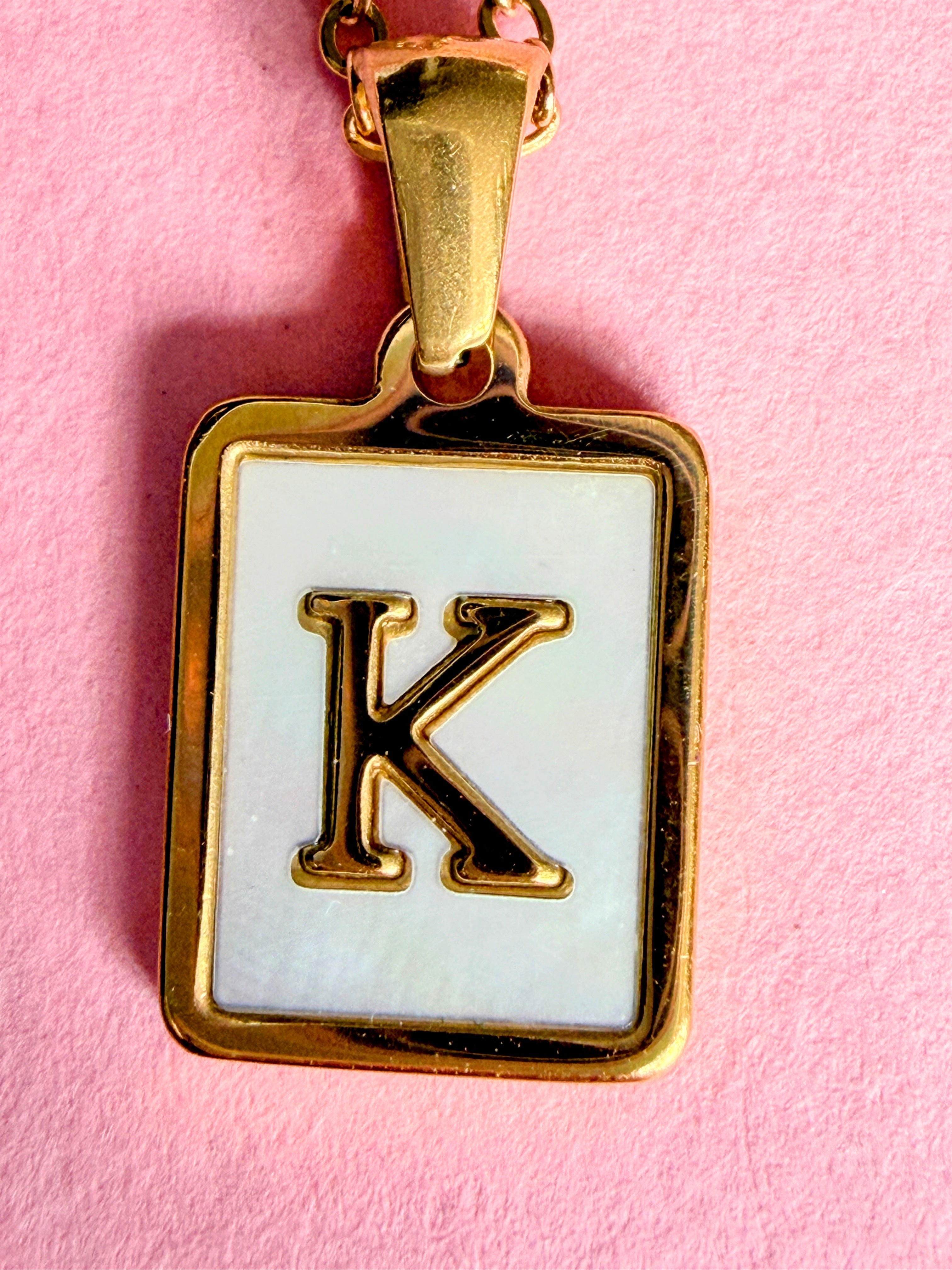 Initial Letter K Necklace