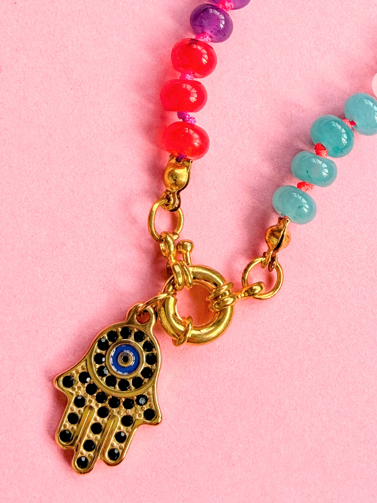 Rainbow Semi Precious Stone Necklace