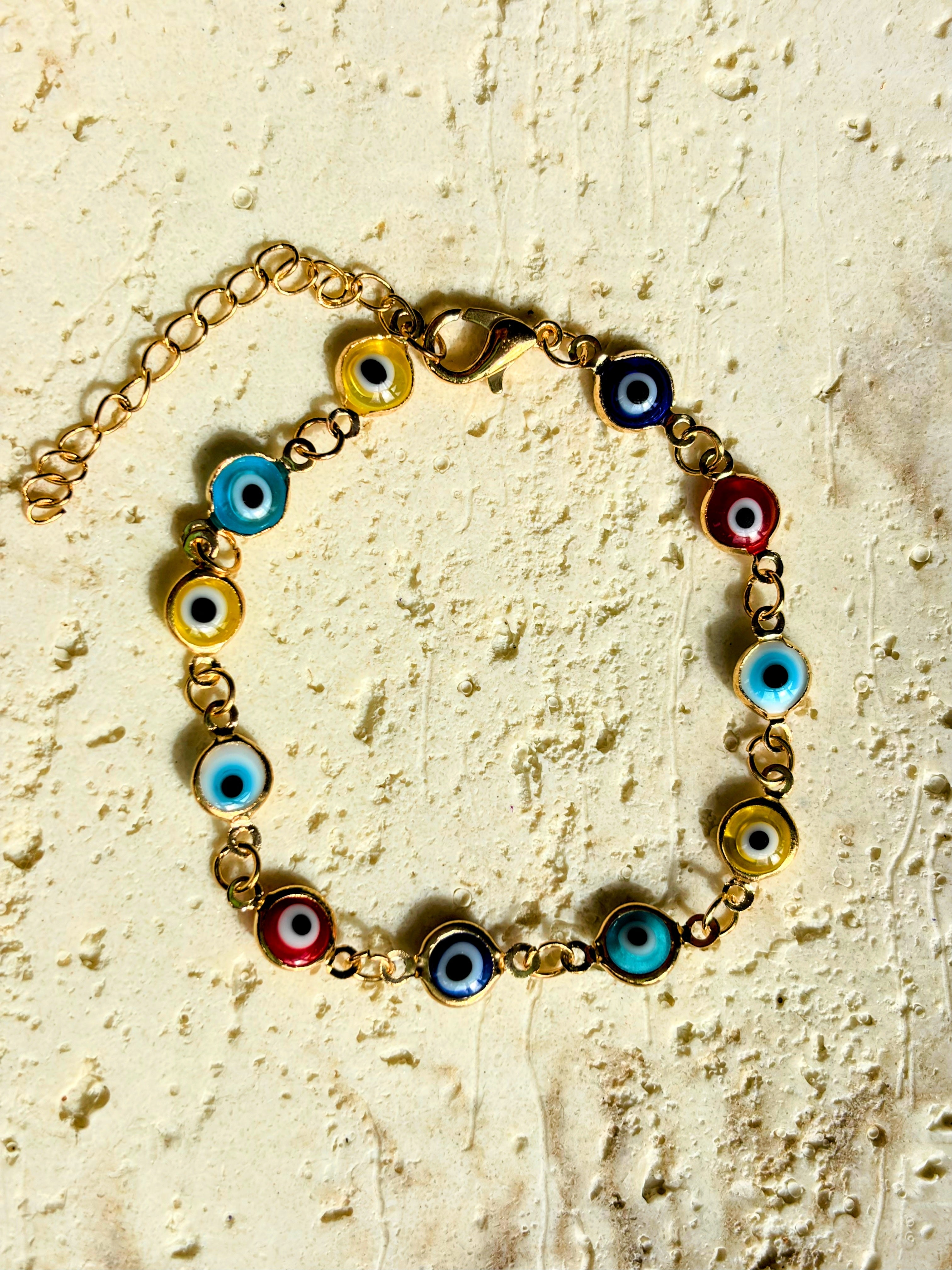 Multicolored Evil Eye Bracelet
