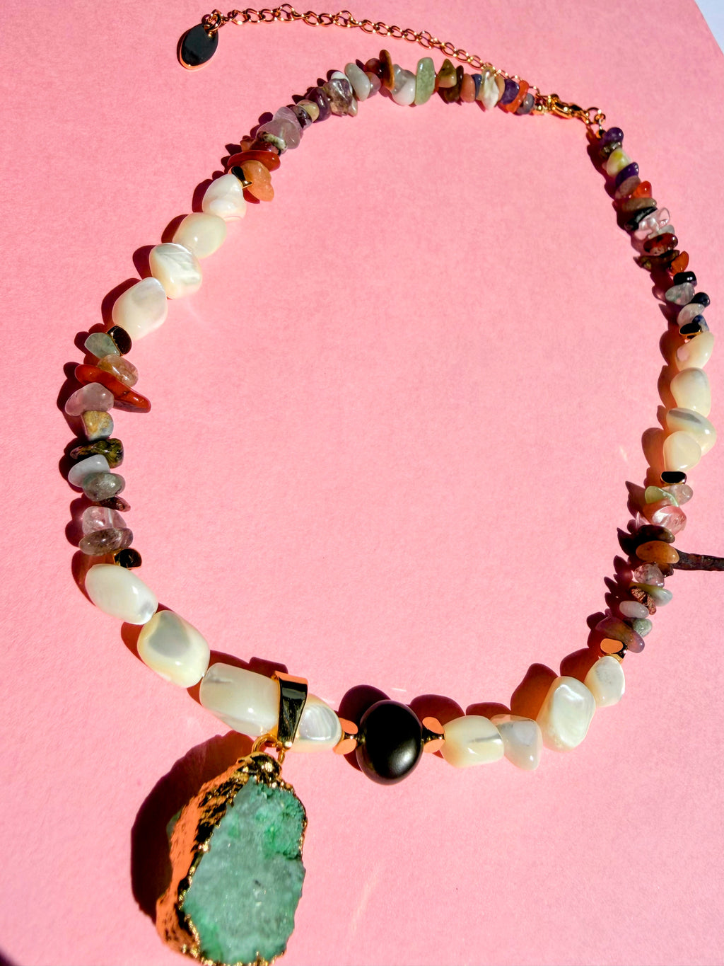 Margot Green Drusy Necklace