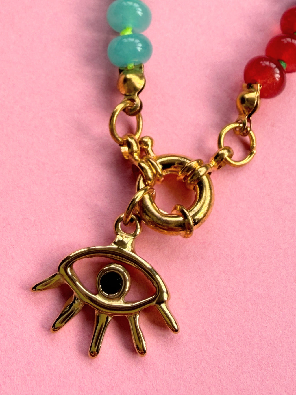 Rainbow Semi Precious Stone Necklace