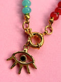 Rainbow Semi Precious Stone Necklace