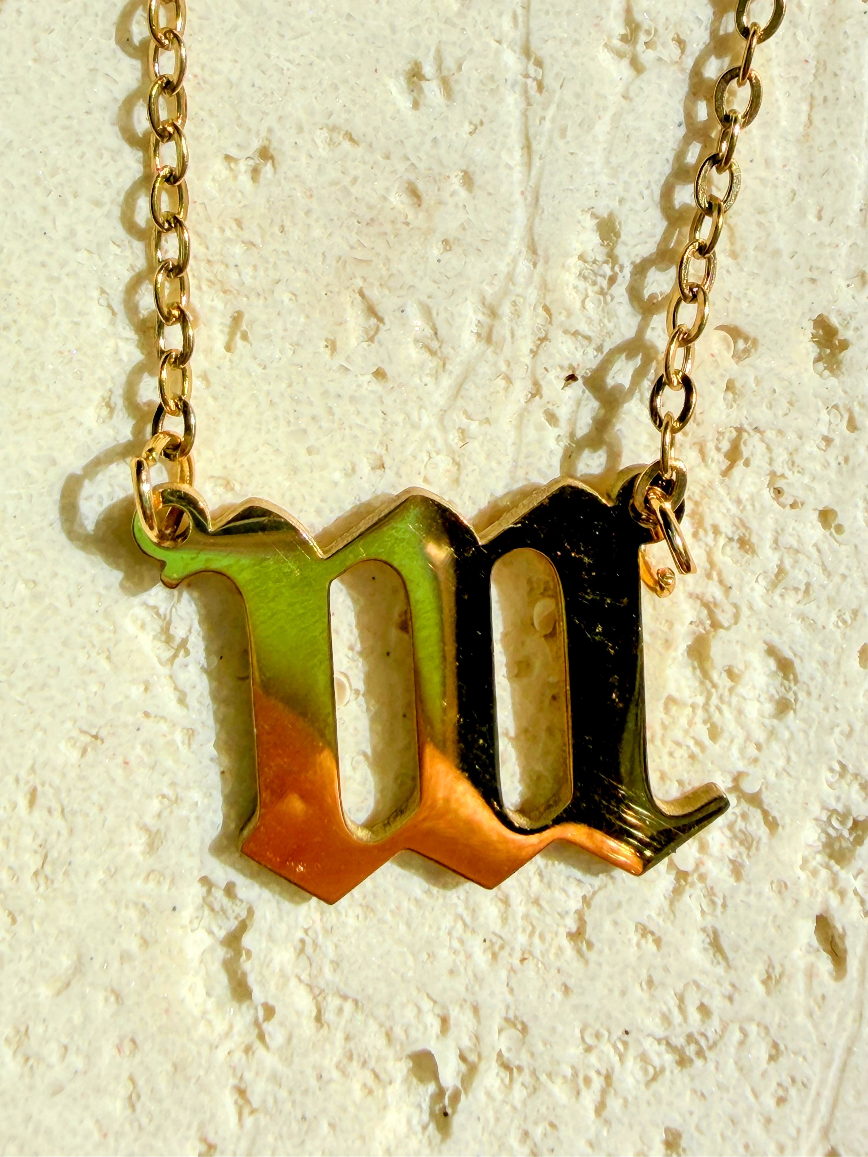 111 Angel Number Gold Placed Necklace