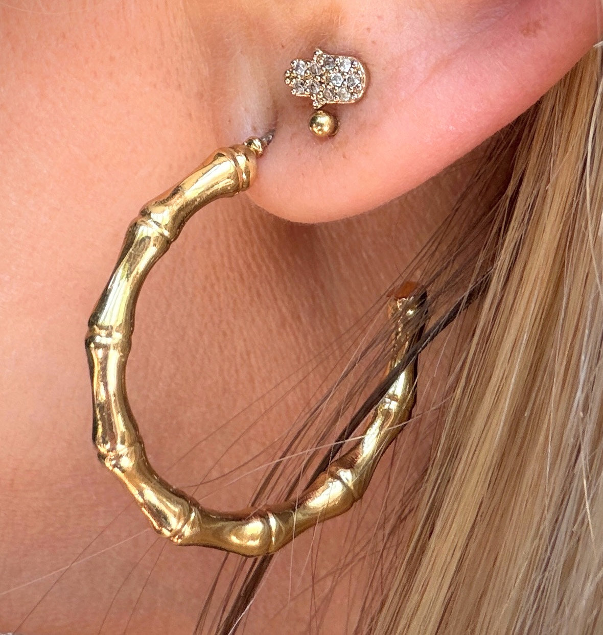 Bamboo Hoop Earrings