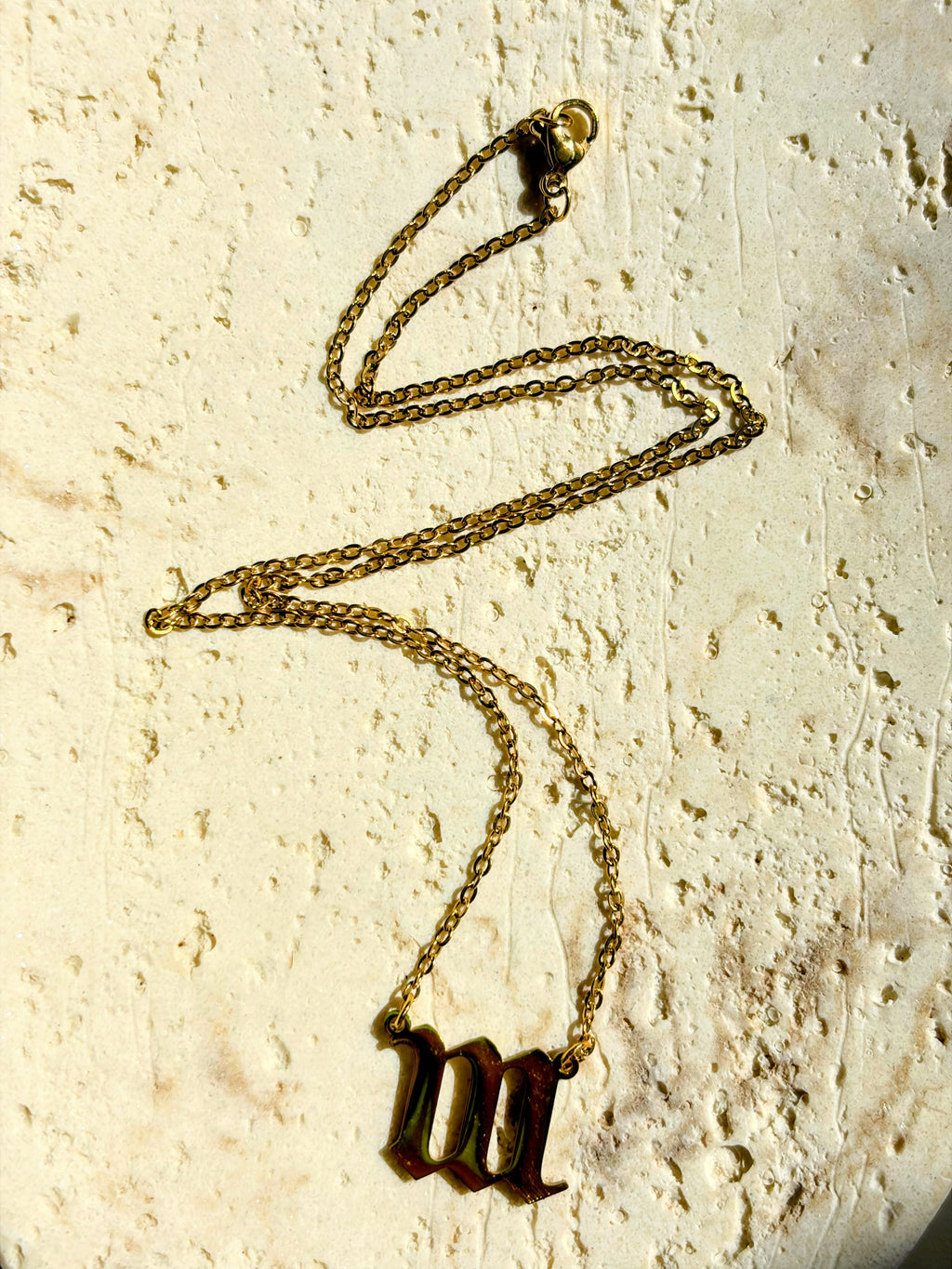 111 Angel Number Gold Placed Necklace