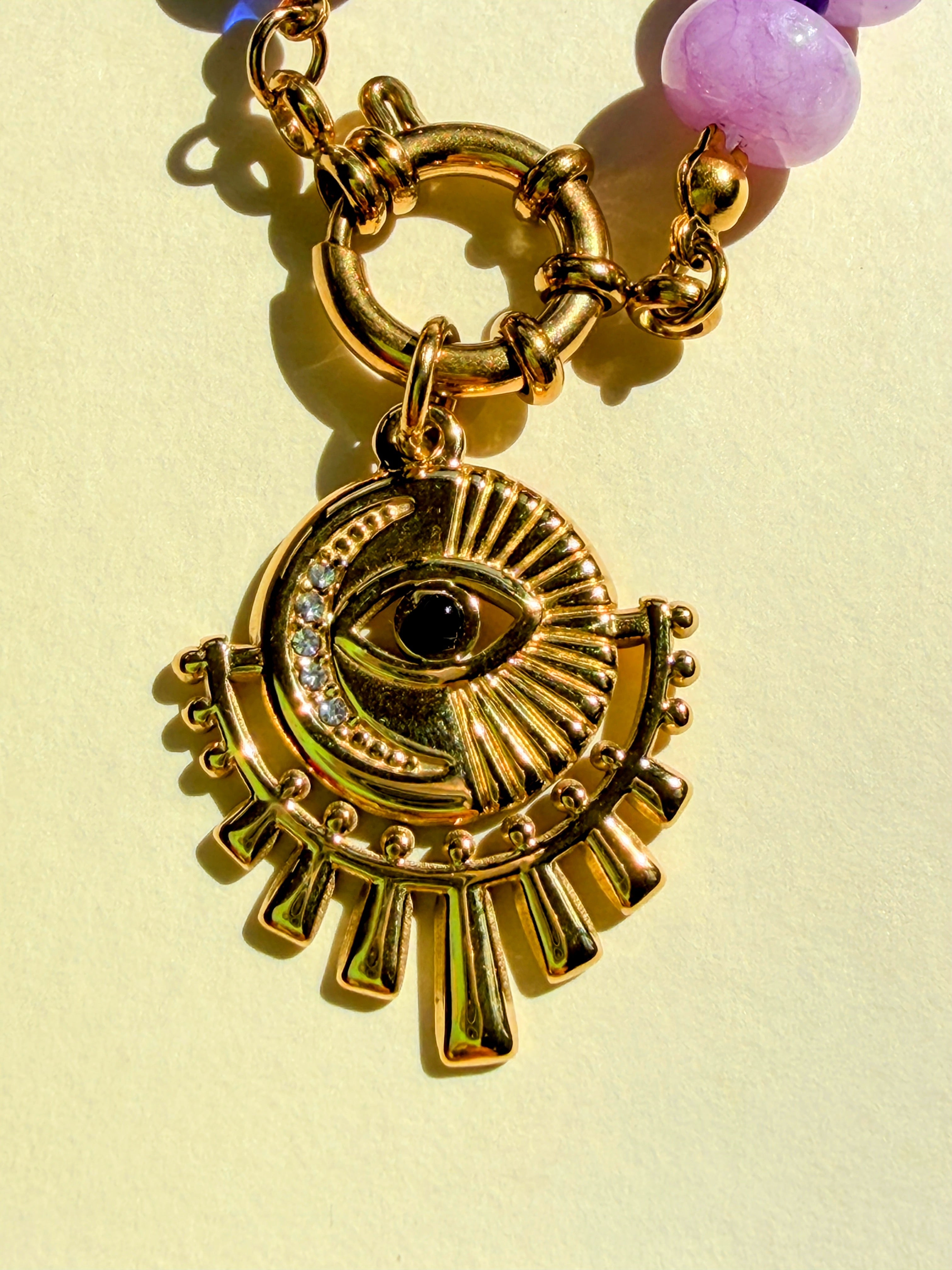 Rainbow Evil Eye Necklace