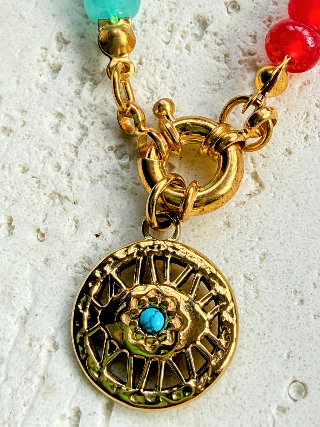 Rainbow Semi Precious Stone Necklace