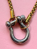 Zoe- two tone necklace (Gold)