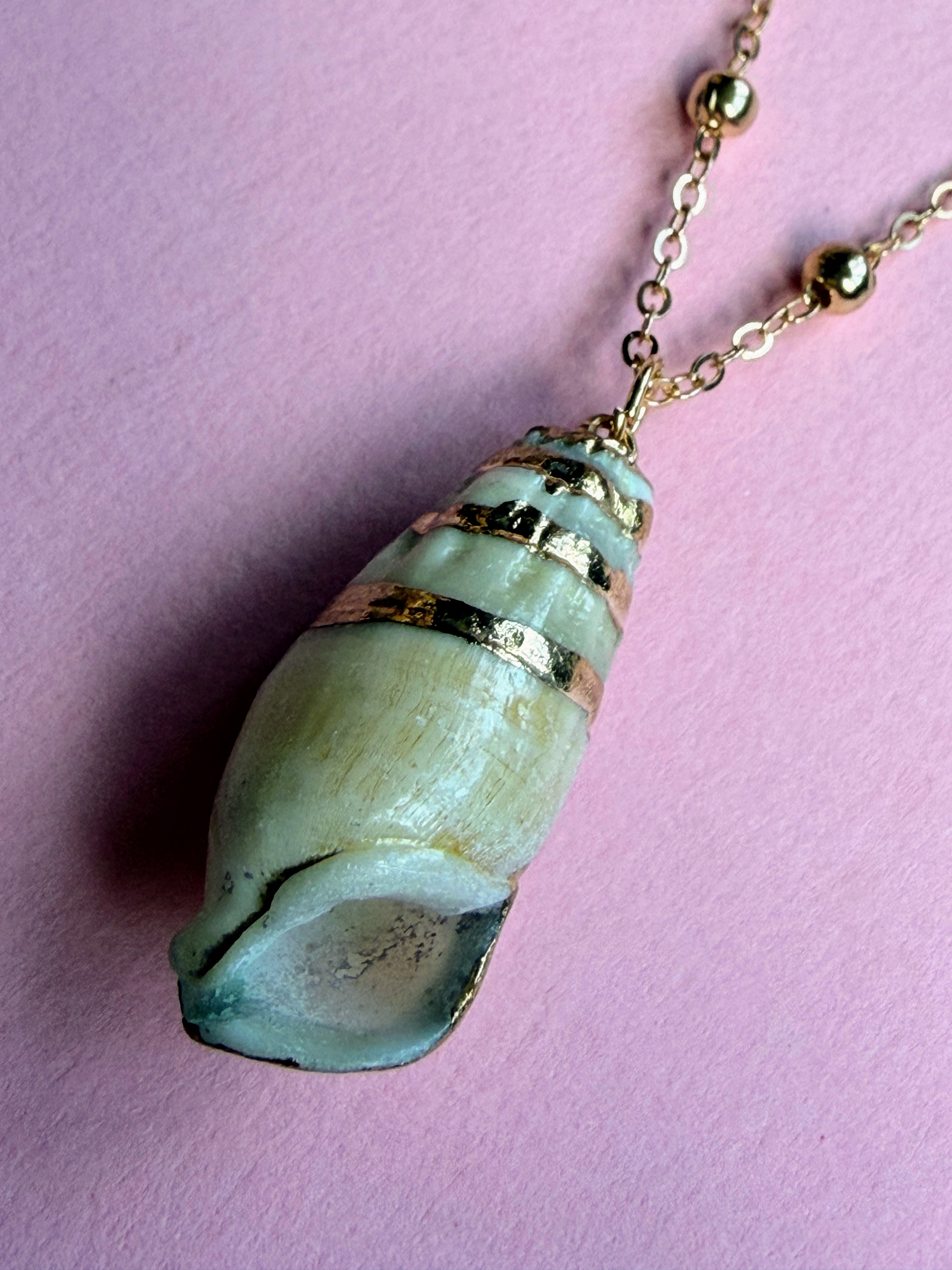 Natural Shell Gold Plated Necklace
