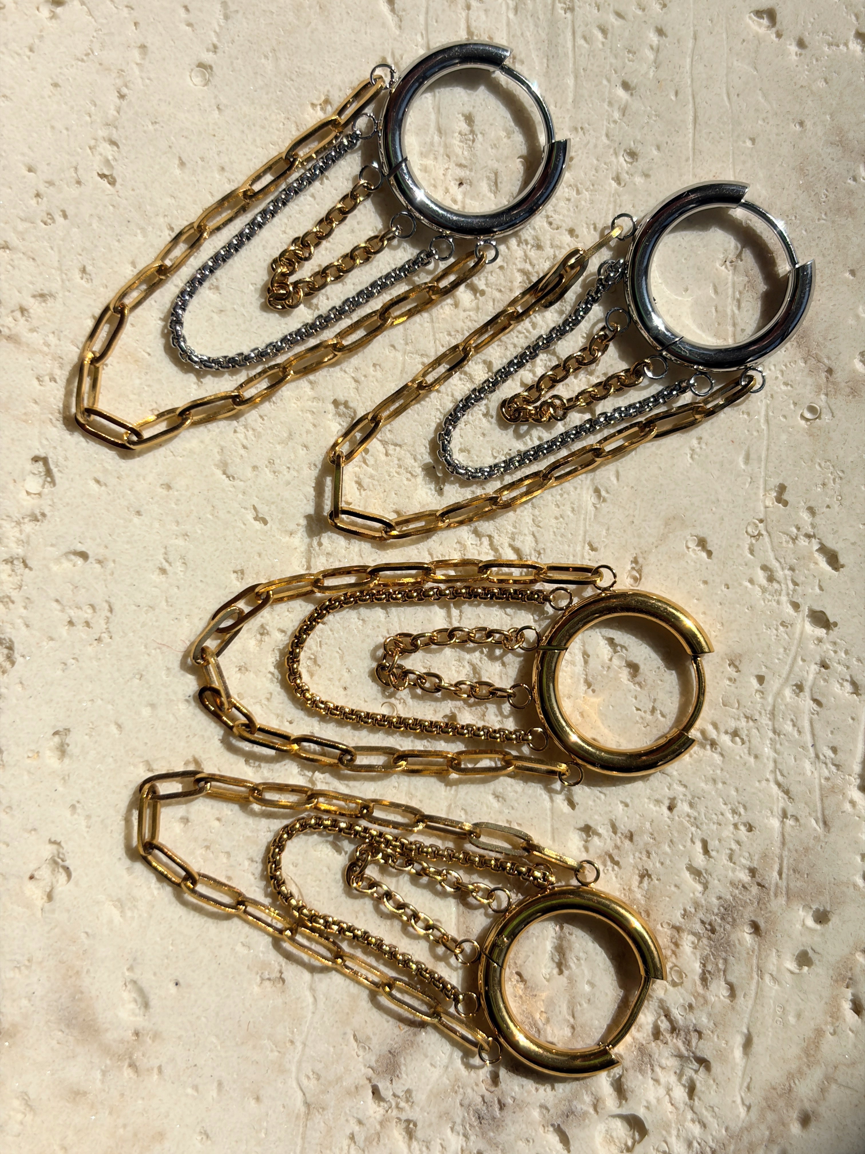 Chloe Gold Plated Huggie Earrings