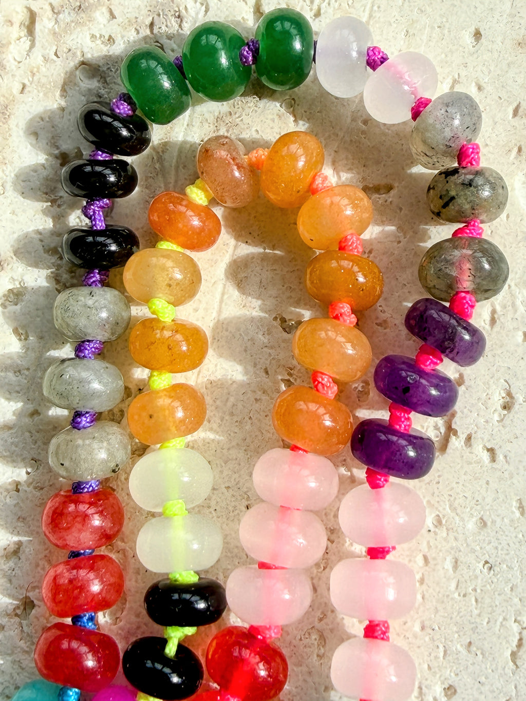 Rainbow Semi Precious Stone Necklace