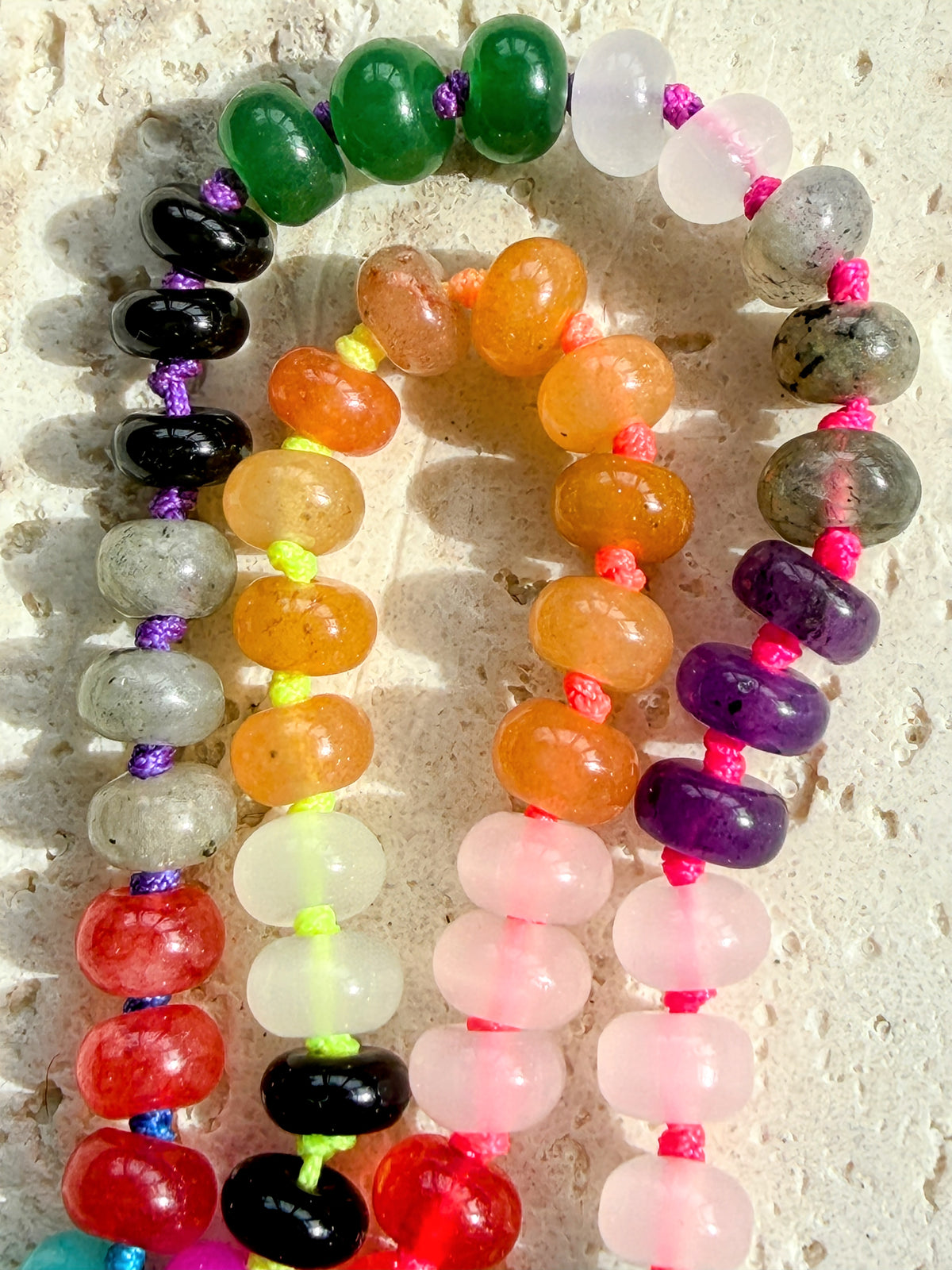 Rainbow Semi Precious Stone Necklace