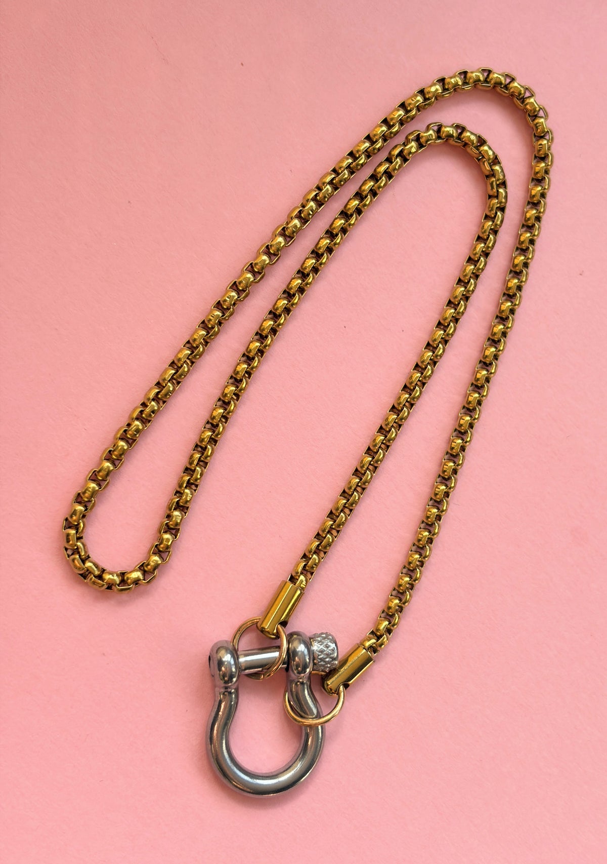 Zoe- two tone necklace (Gold)