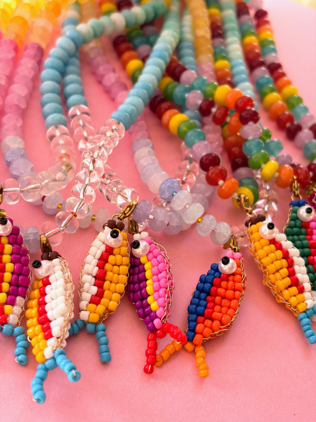 Rainbow and Purple Catch Necklace