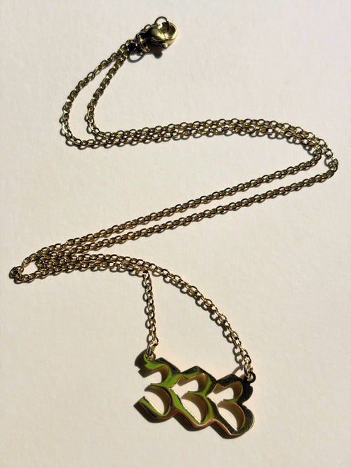 333 Angel Number Gold Plated Necklace
