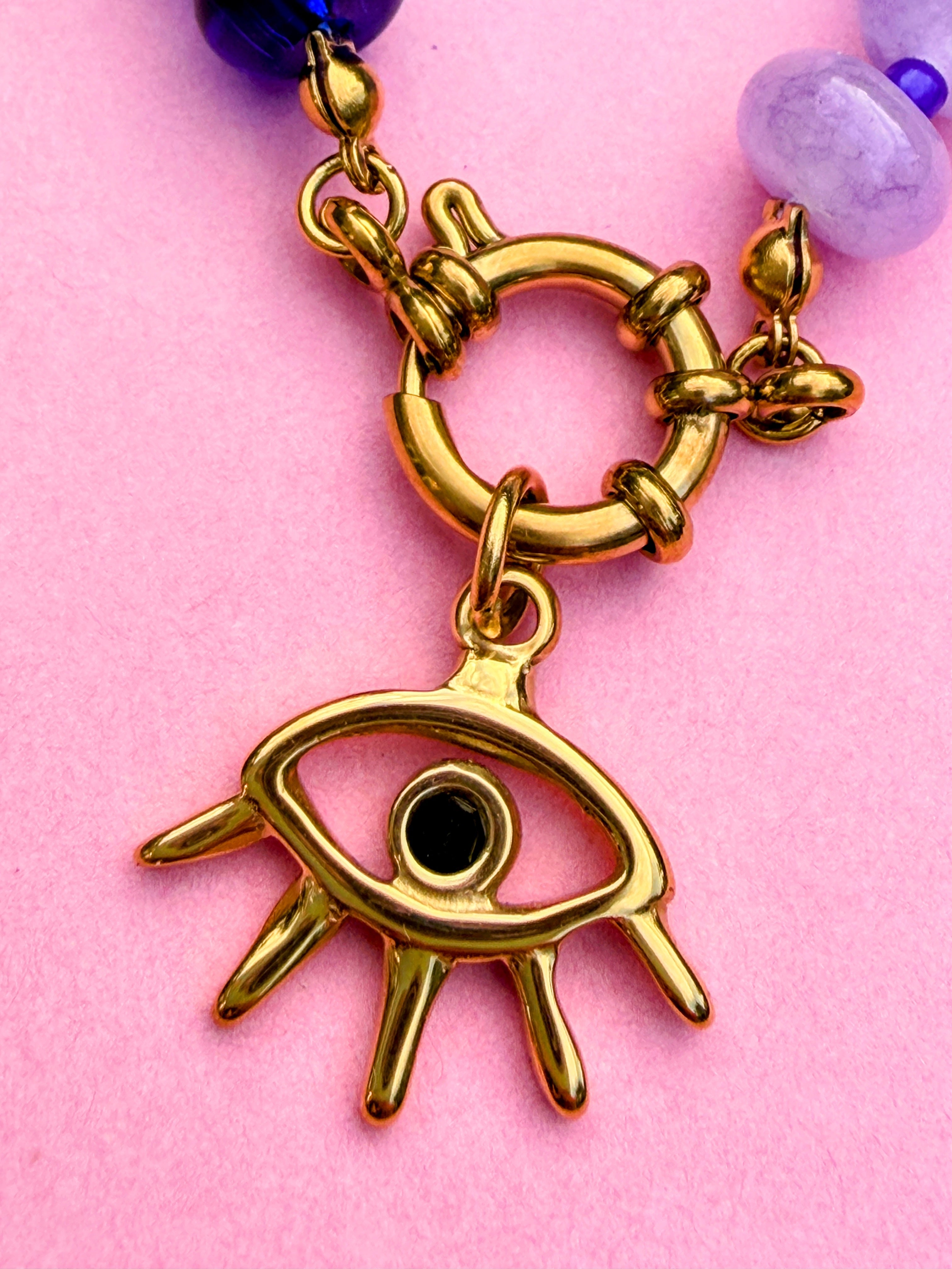 Rainbow Evil Eye Necklace