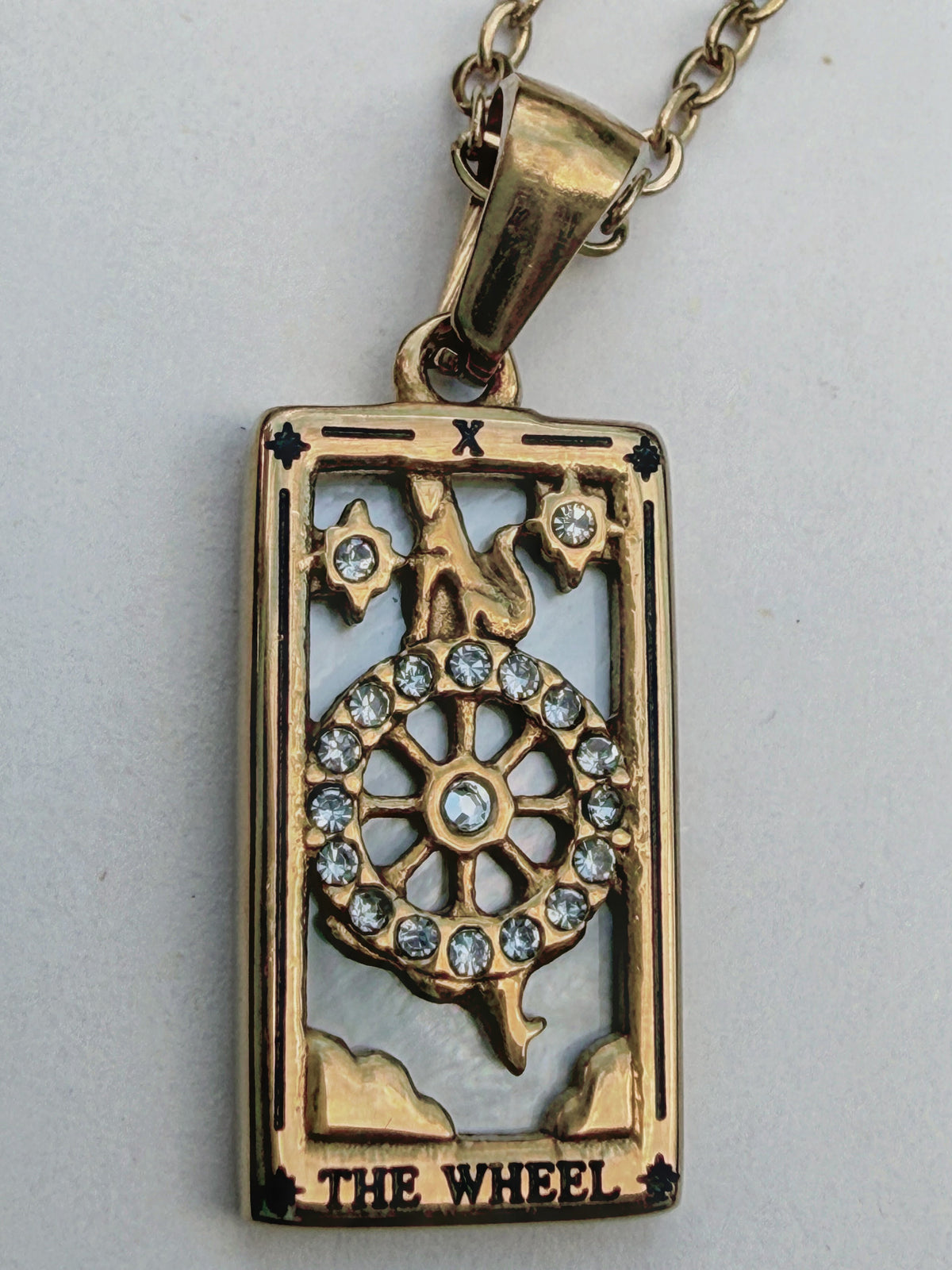 Tarot Card Necklace- The Wheel X