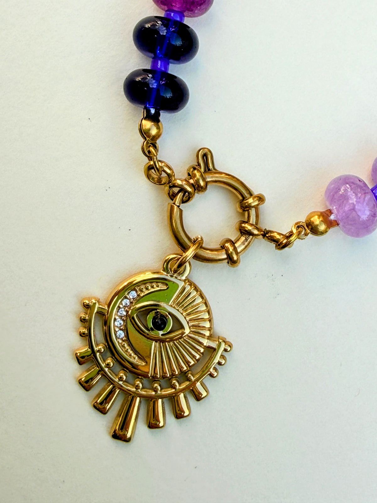 Rainbow Evil Eye Necklace