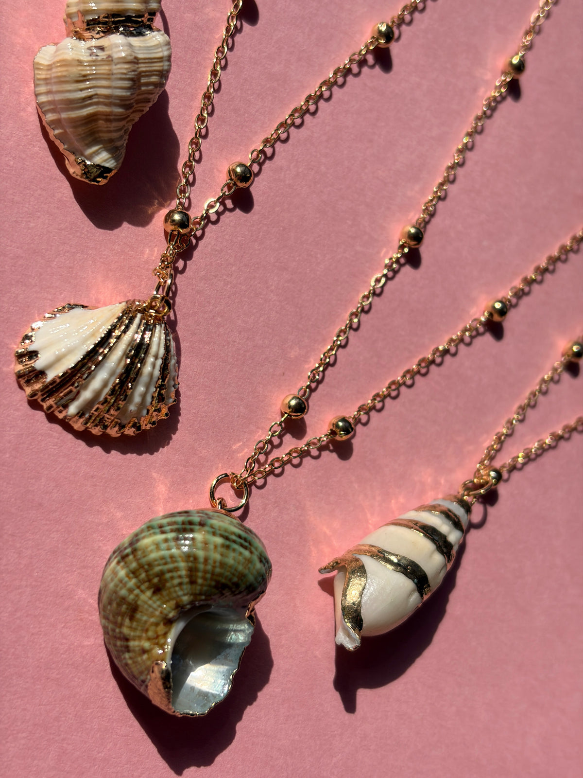 Green Ocean Treasure Seashell Necklace