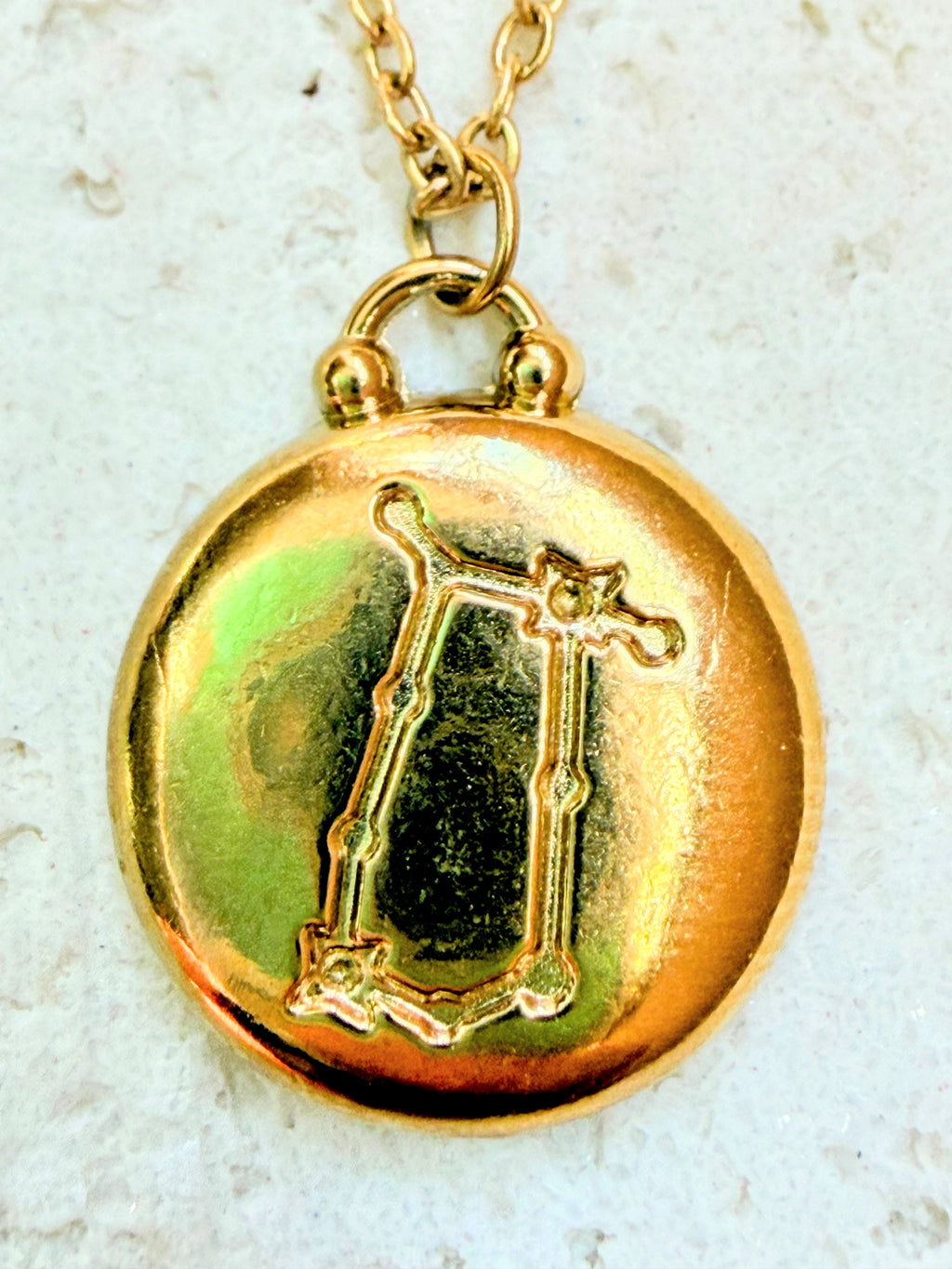 Gemini Gold Plated Necklace