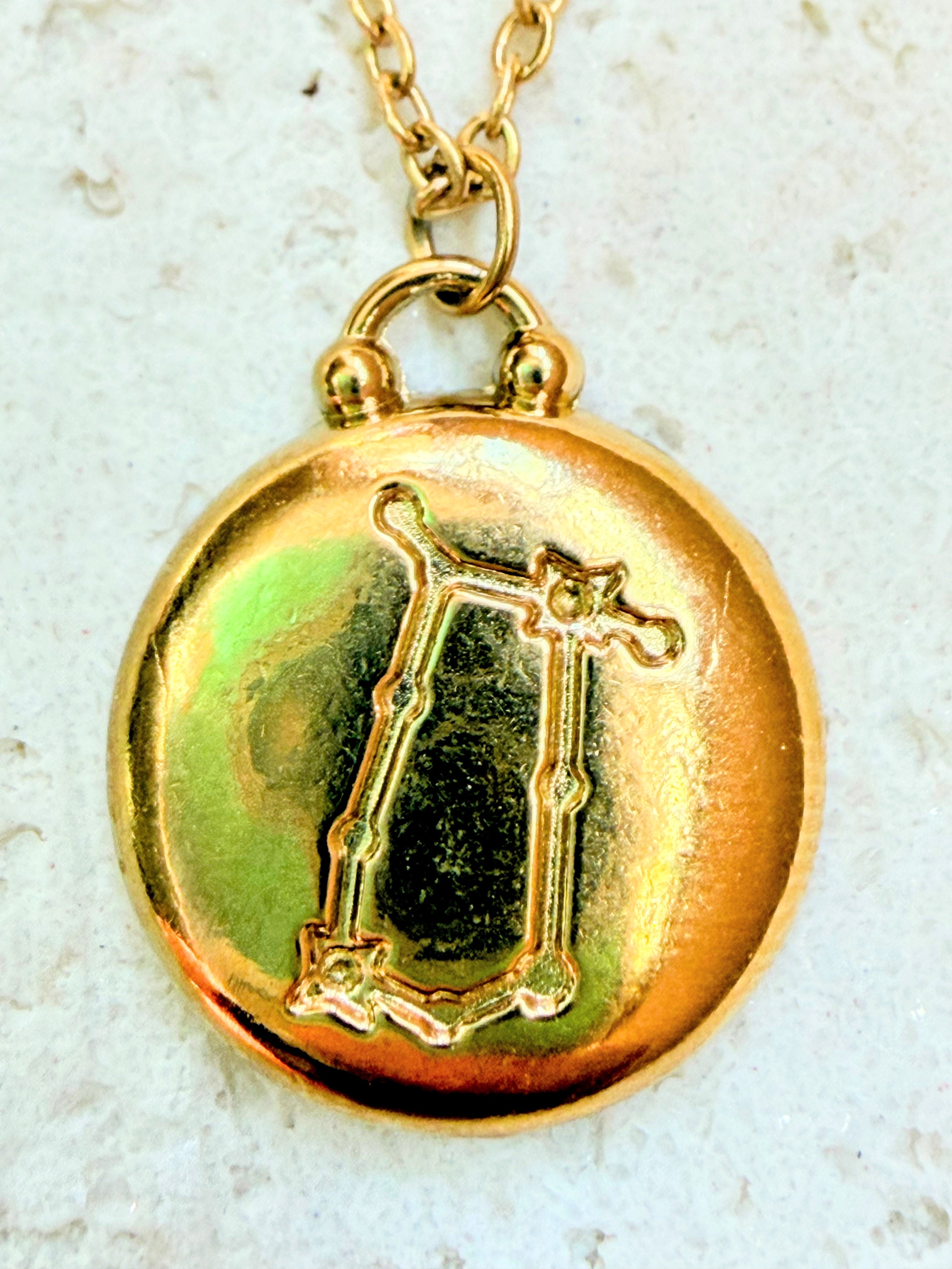 Gemini Gold Plated Necklace