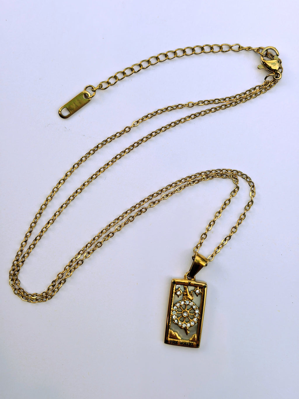 Tarot Card Necklace- The Wheel X