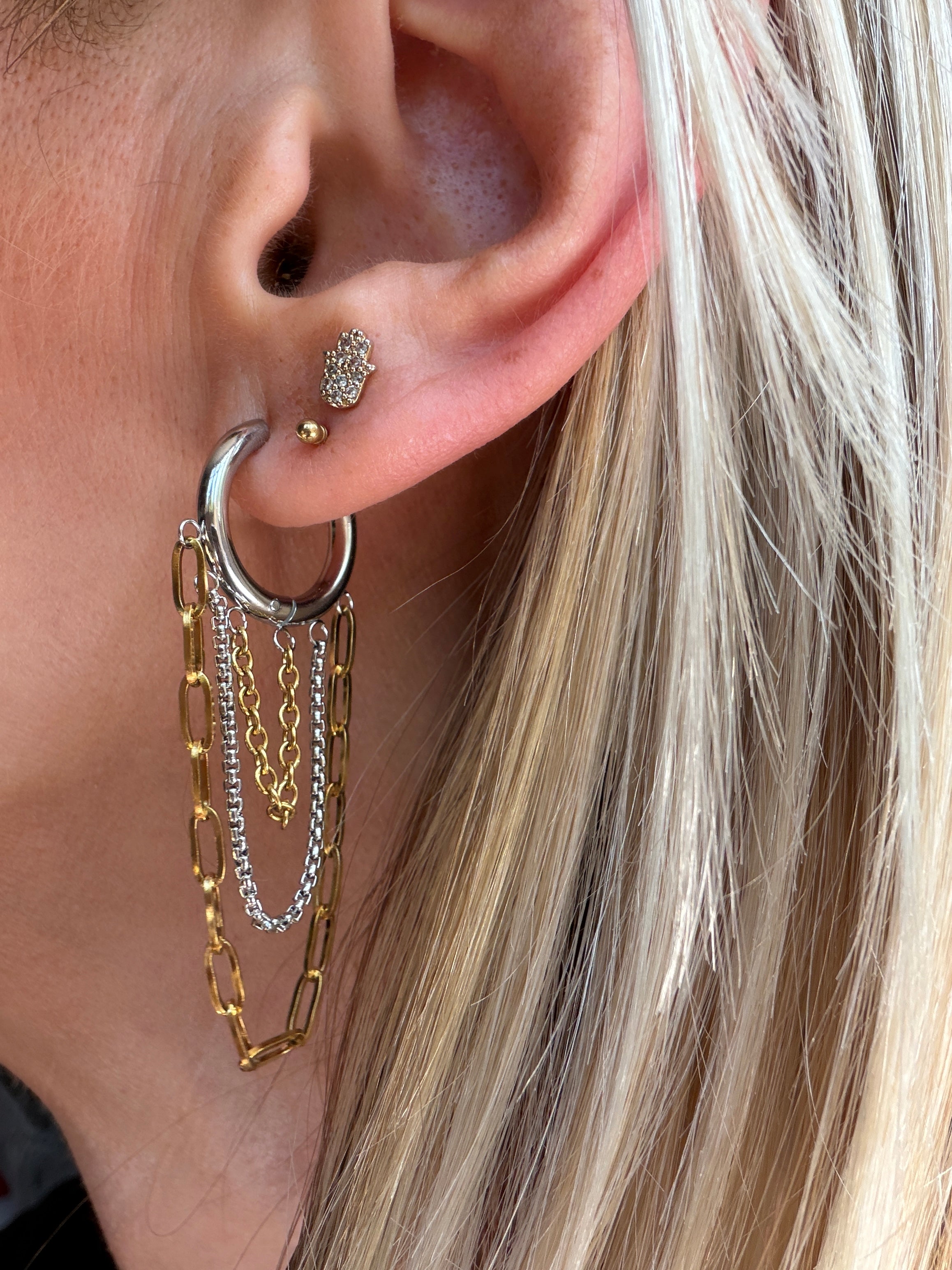 Chloe Gold Plated Huggie Earrings