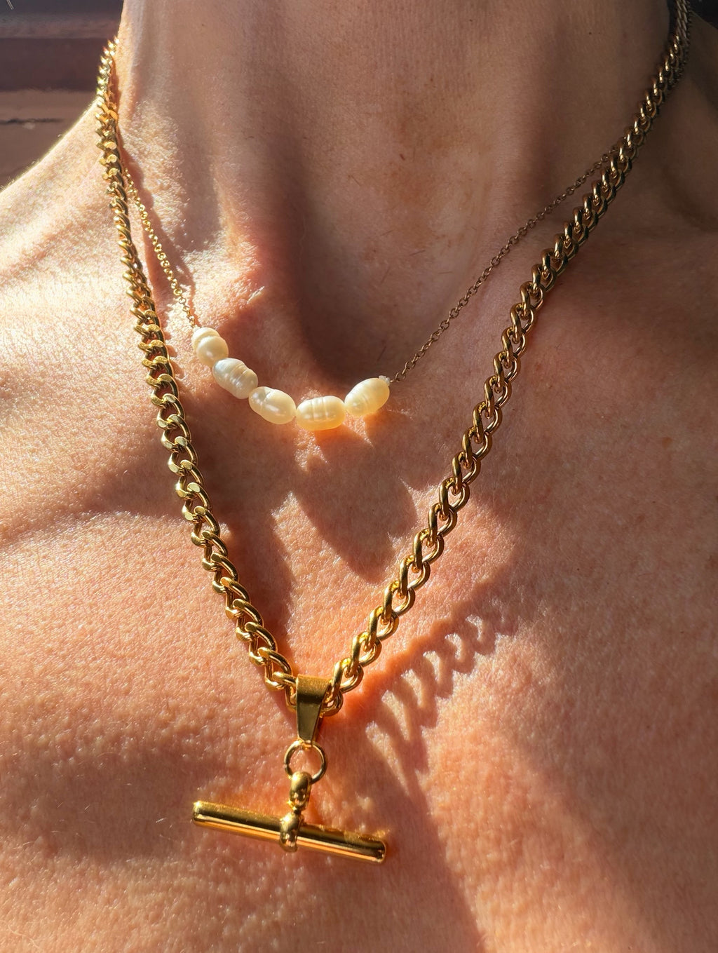 Celeste T-Bar Cuban Necklace