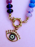 Rainbow Evil Eye Necklace