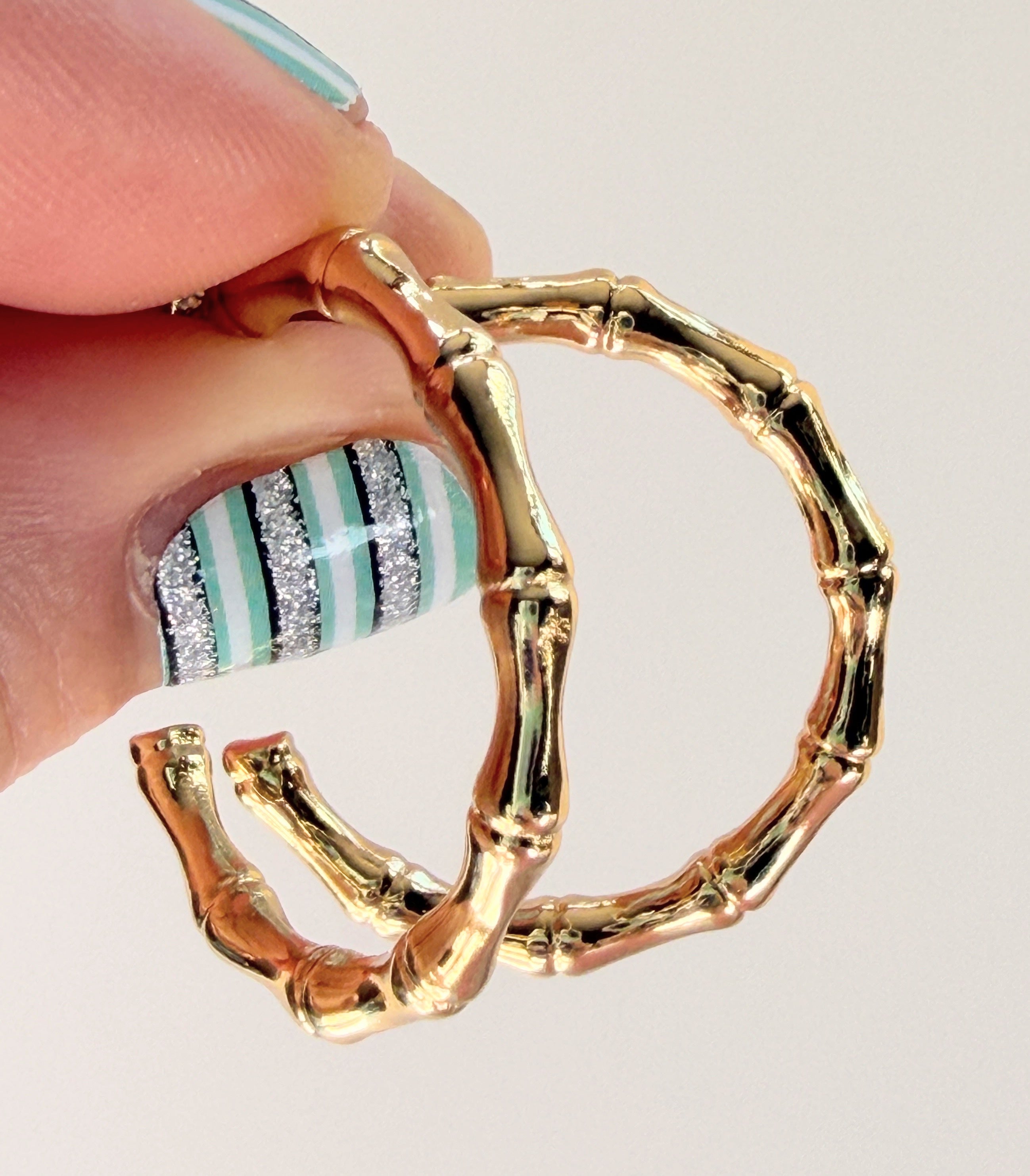 Bamboo Hoop Earrings