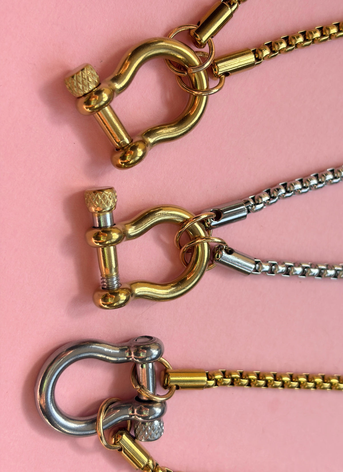 Zoe- two tone necklace (Gold)