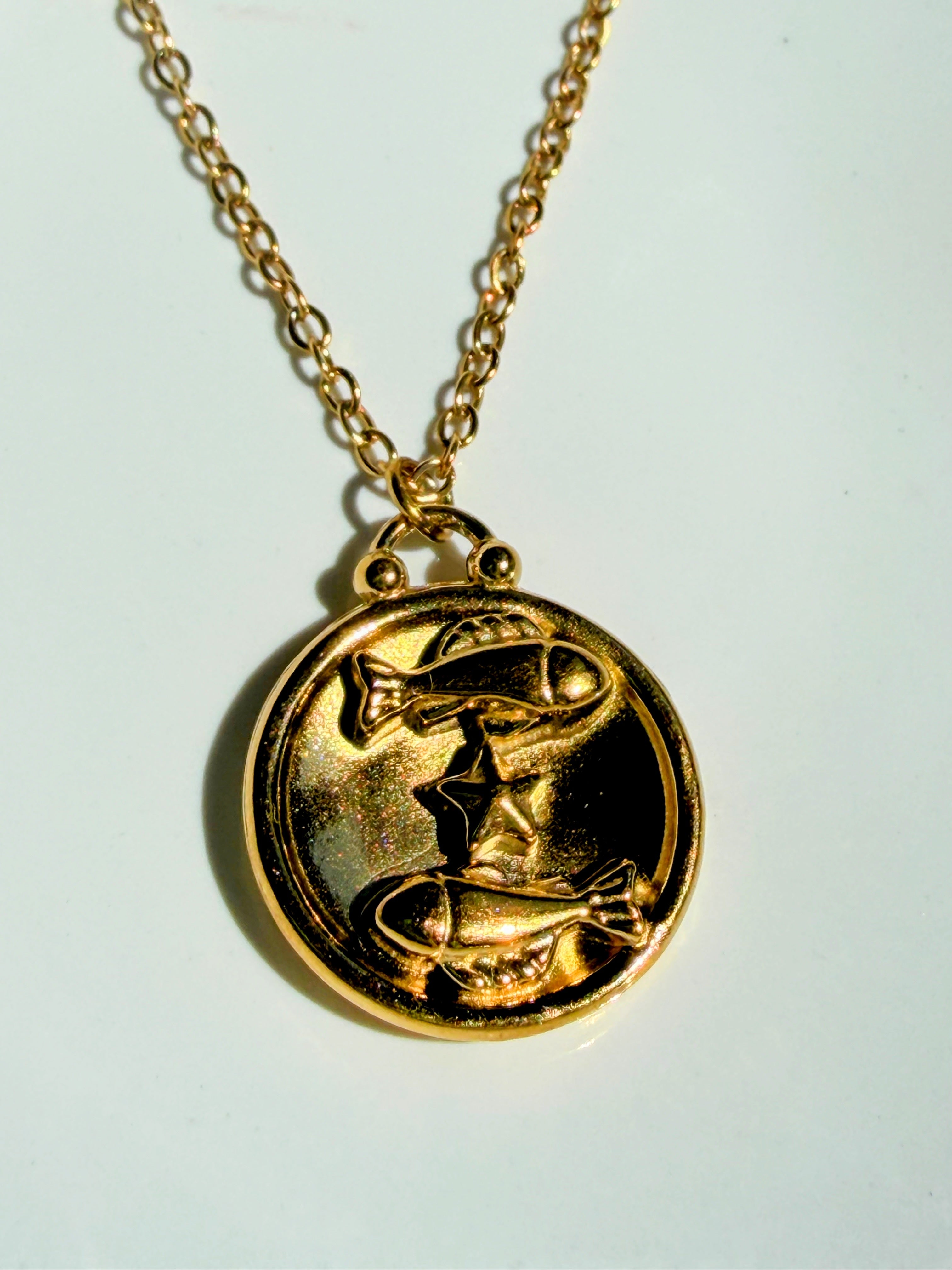 Pisces Gold Plated Necklace