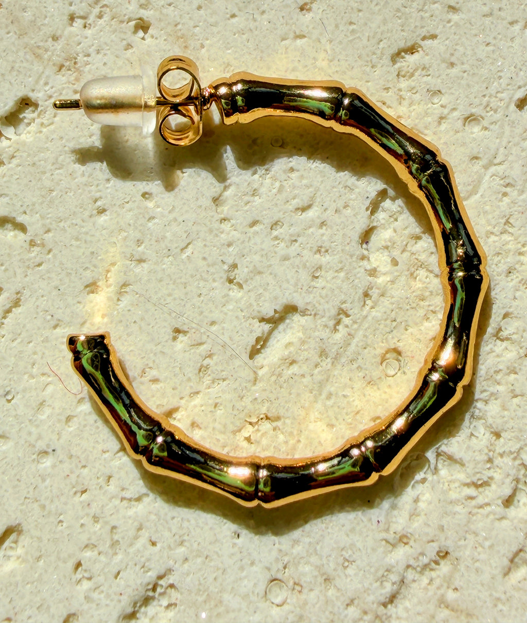Bamboo Hoop Earrings