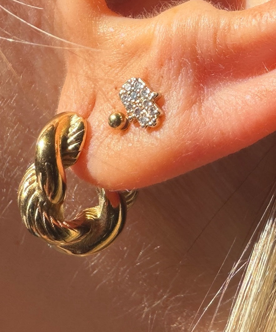 Leonora Twisted Hoop Earrings