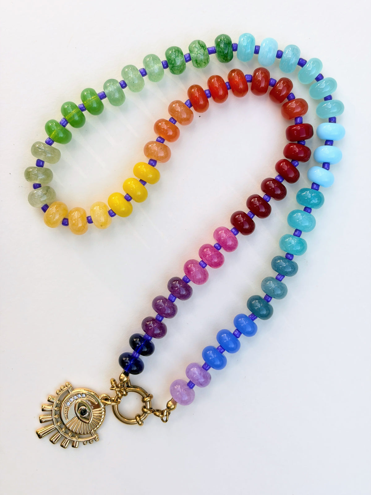 Rainbow Evil Eye Necklace