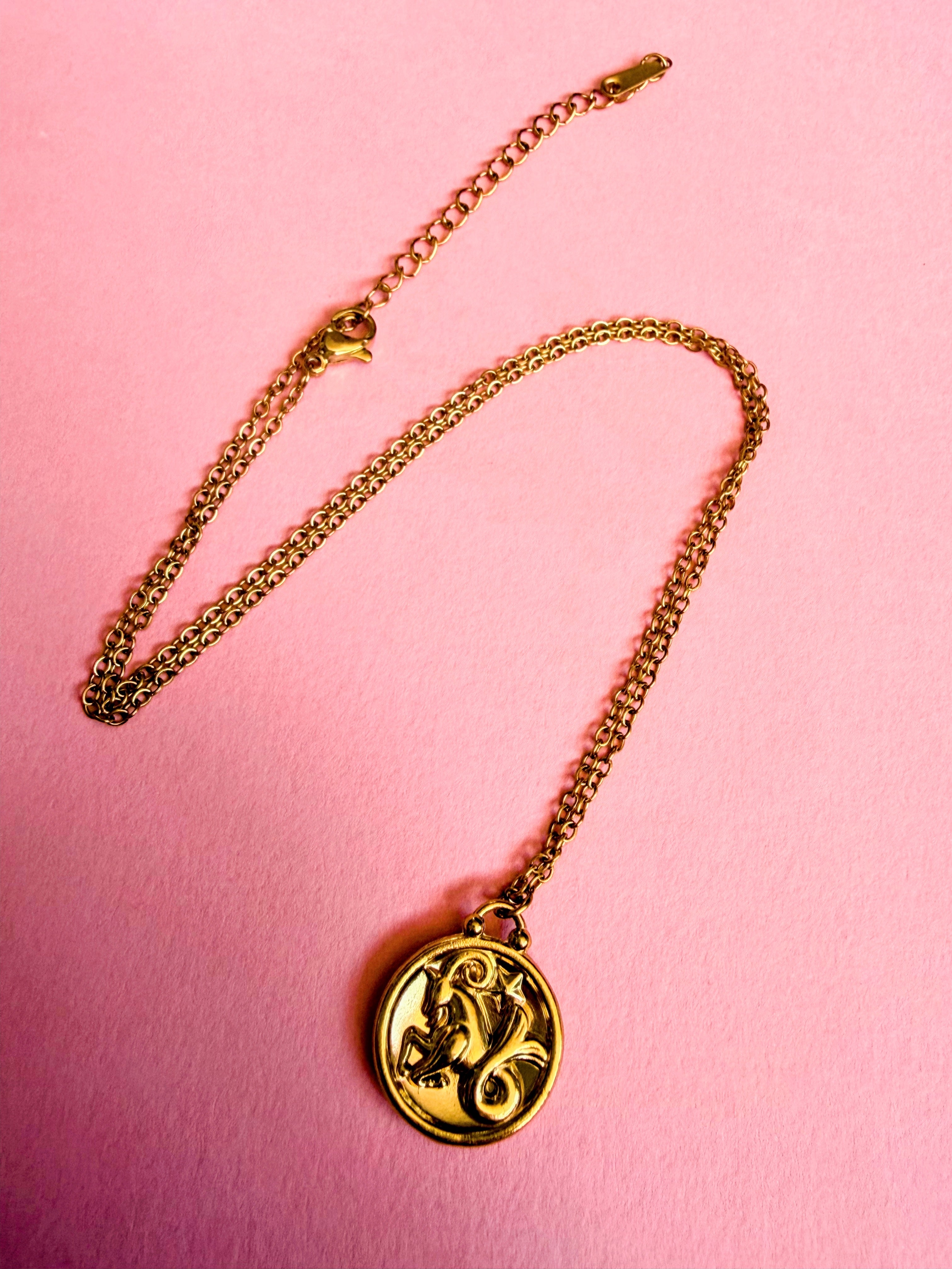 Capricorn Gold Plated Necklace