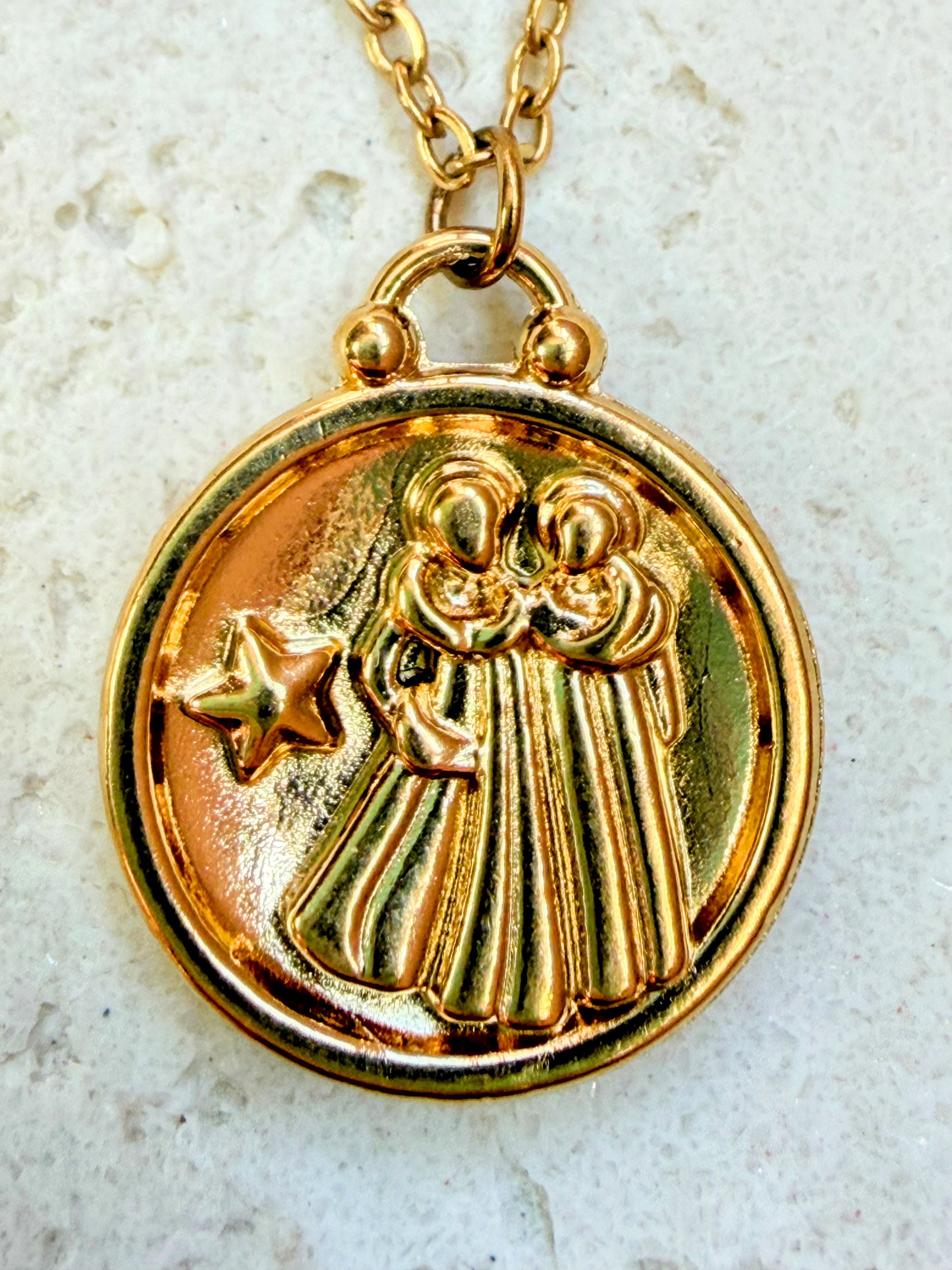 Gemini Gold Plated Necklace