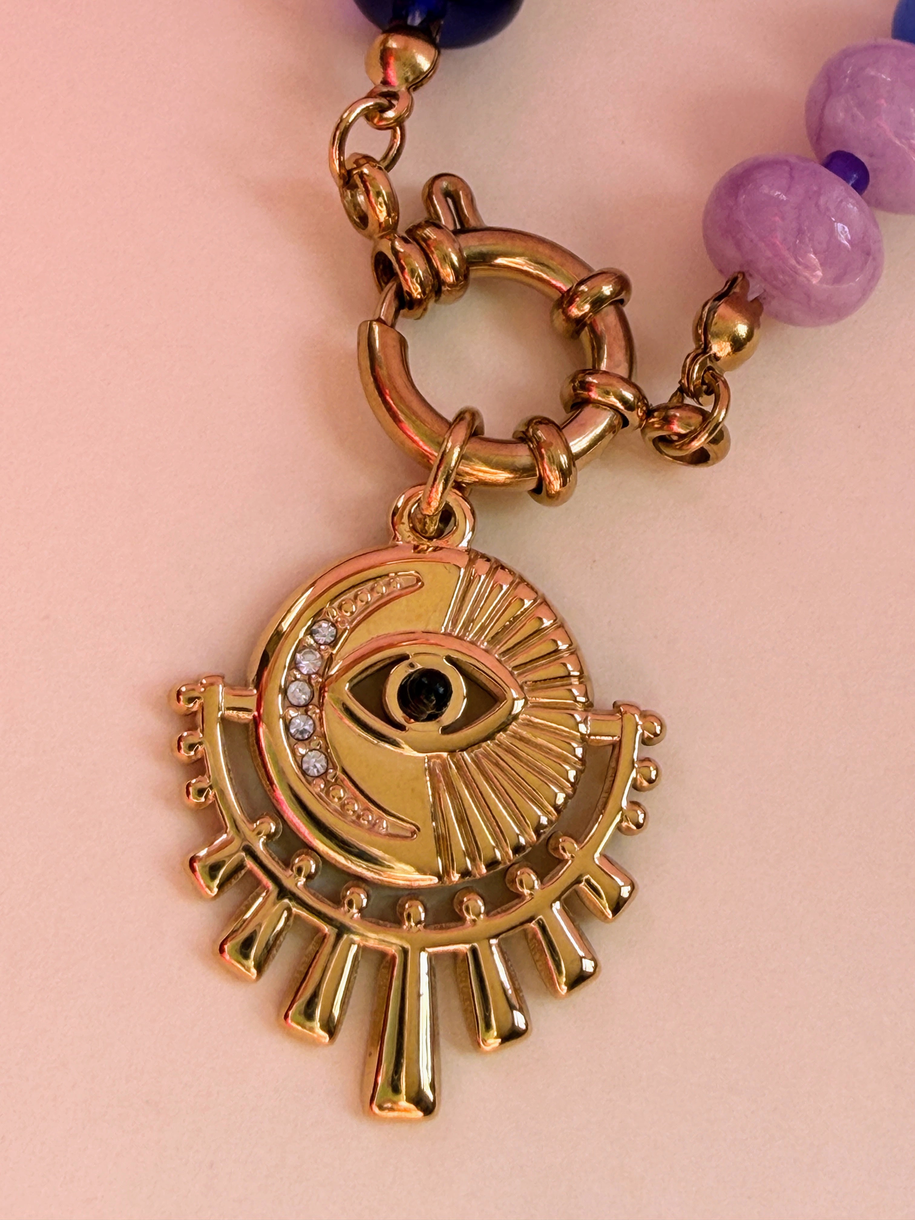 Rainbow Evil Eye Necklace