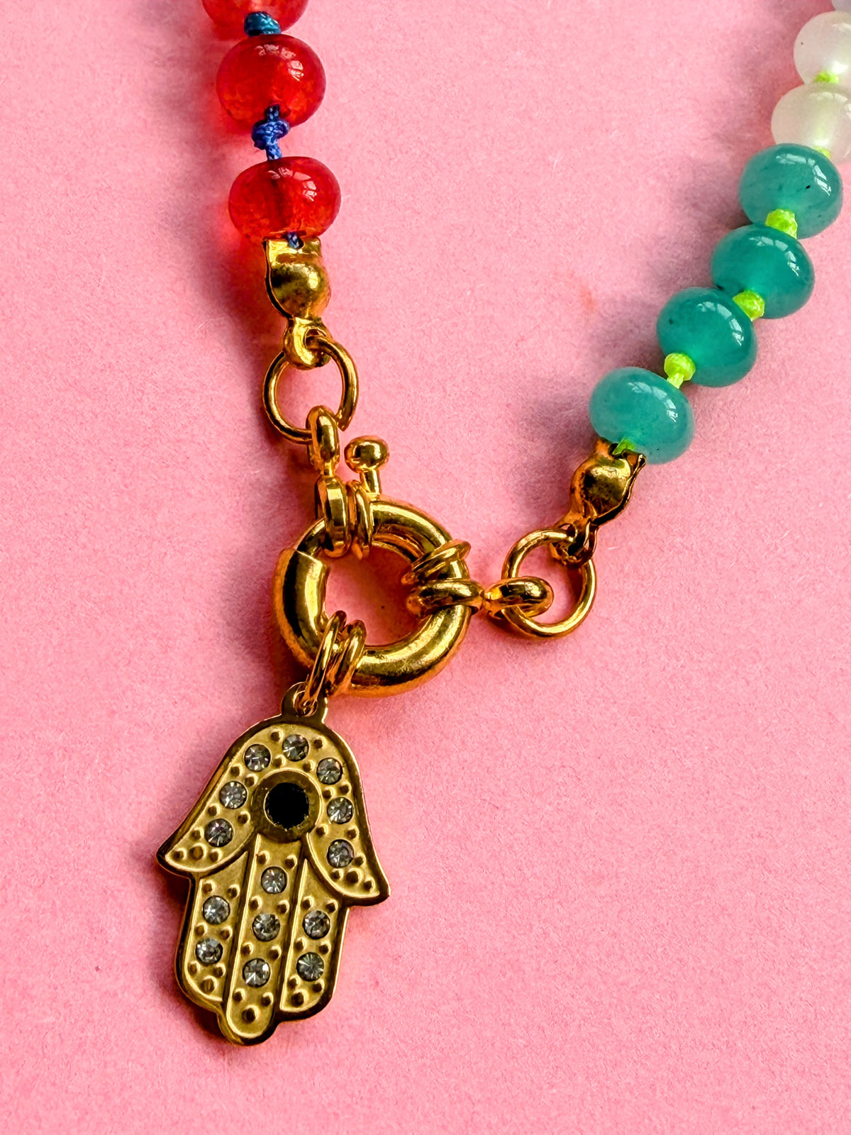 Rainbow Semi Precious Stone Necklace