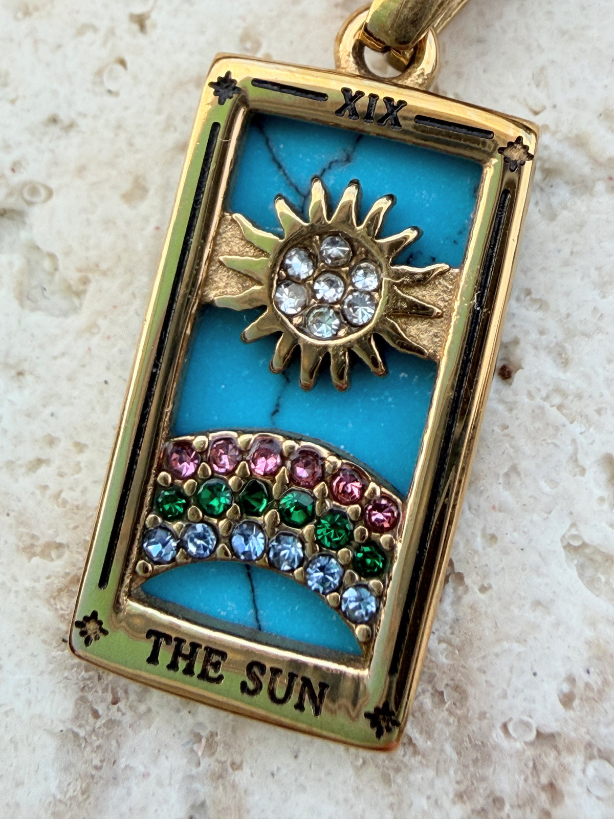 The Sun XIX- Tarot Card Necklace