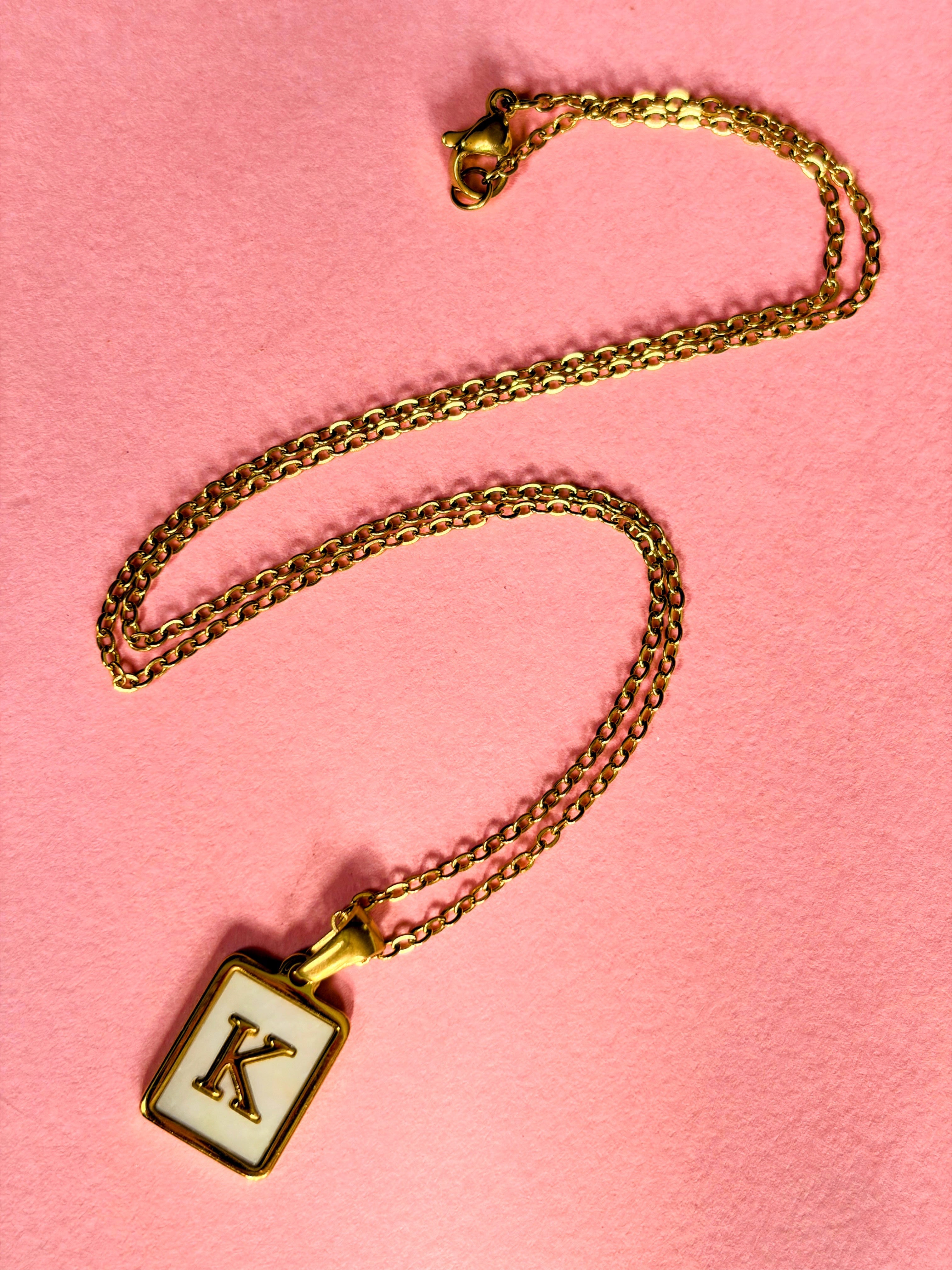 Initial Letter K Necklace