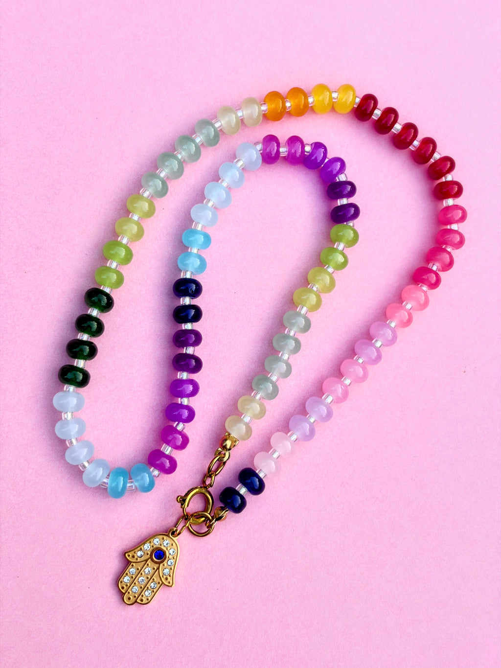Rainbow Evil Eye Necklace