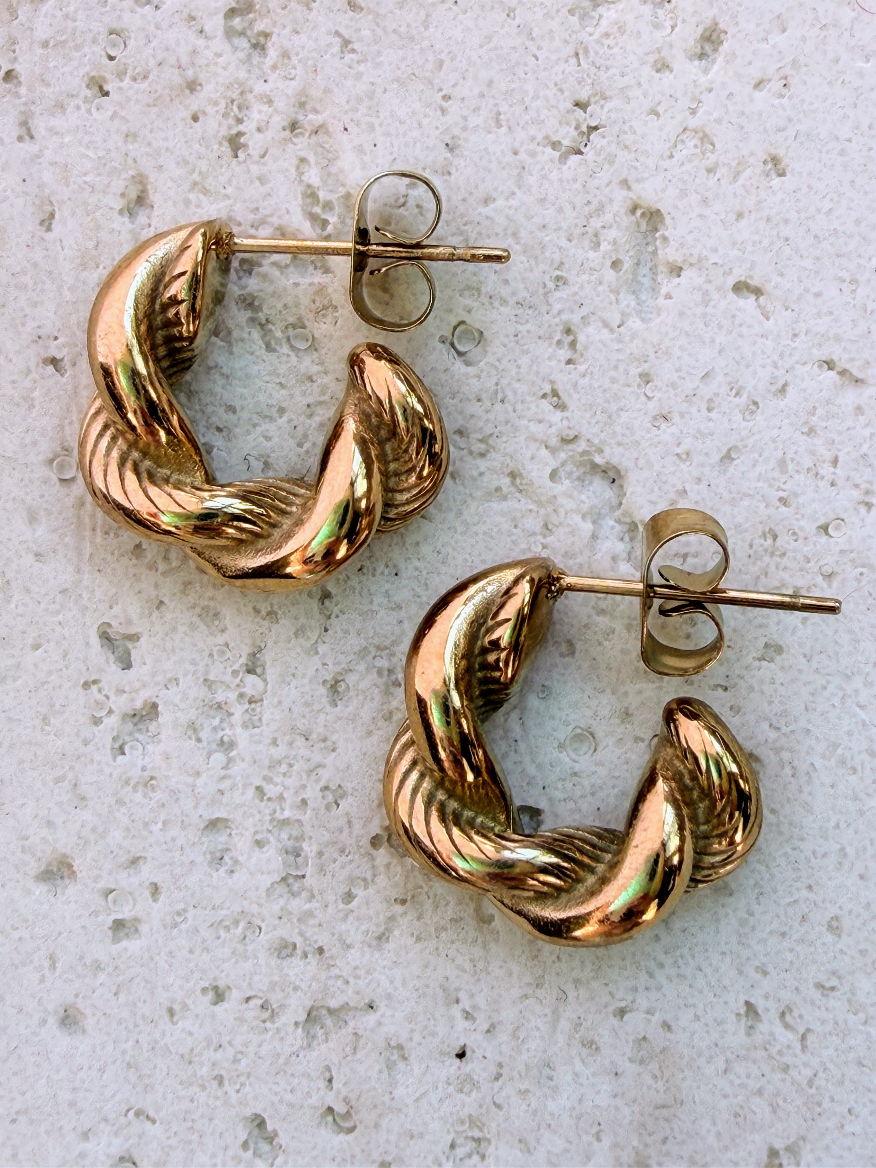 Leonora Twisted Hoop Earrings
