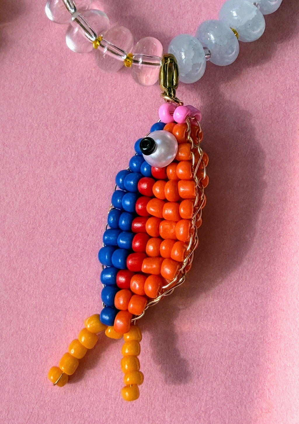 Rainbow and Orange Catch Necklace