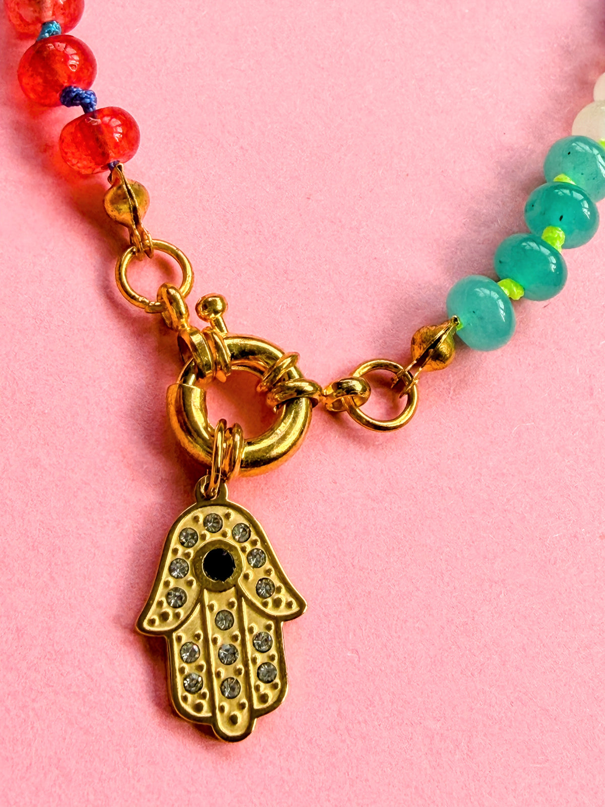 Rainbow Semi Precious Stone Necklace