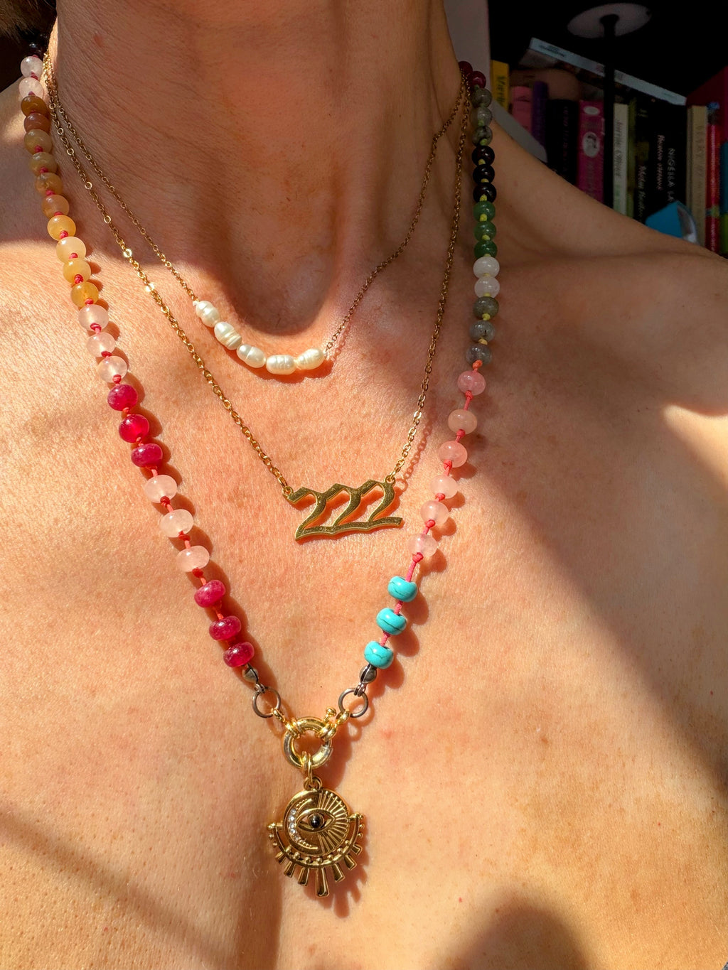 222 Angel Number Gold Plated Necklace