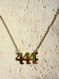 444 Angel Number Gold Plated Necklace